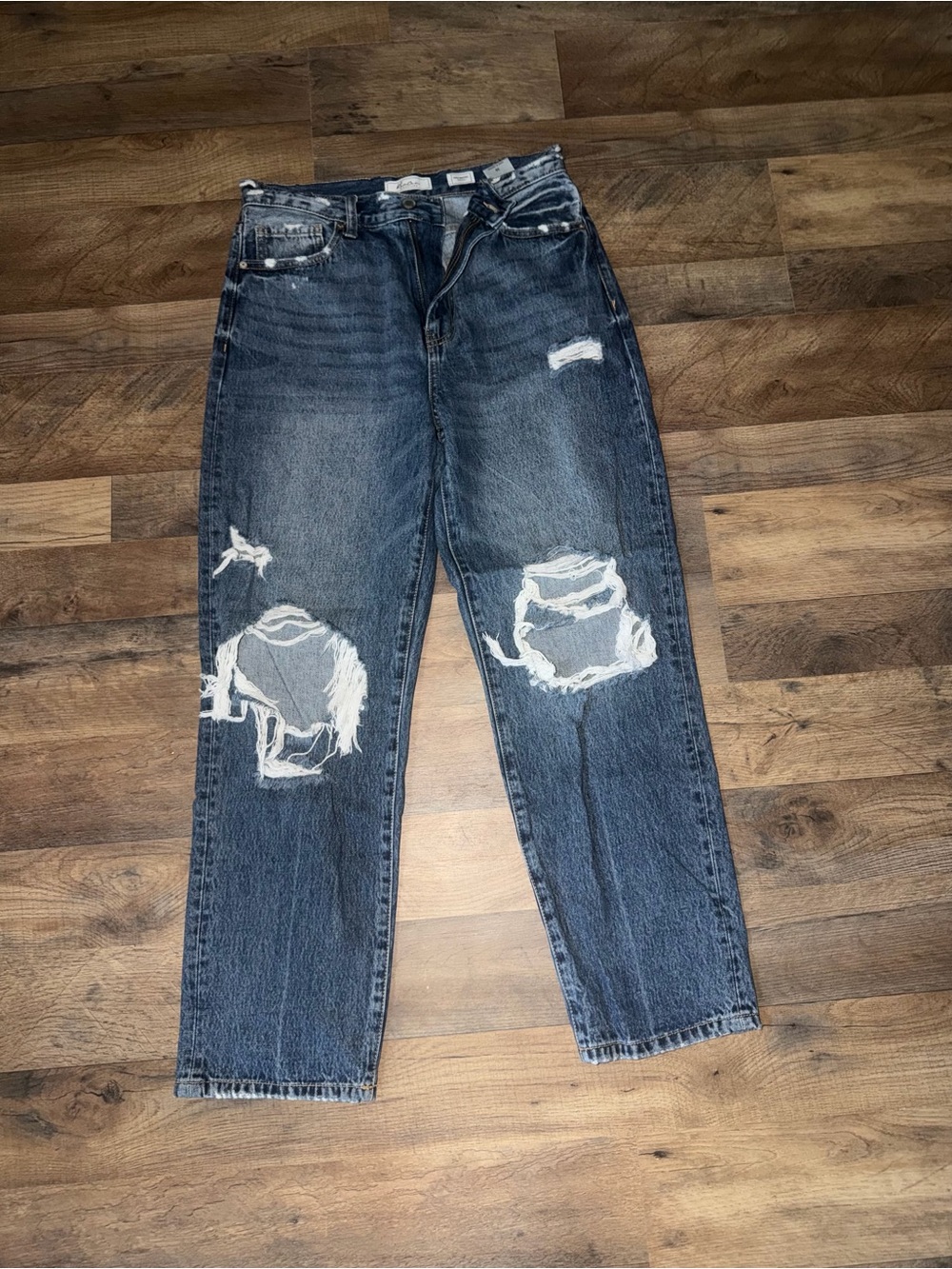 Women’s KanCan Distressed Blue Jeans - Casual Relaxed Fit Size 26